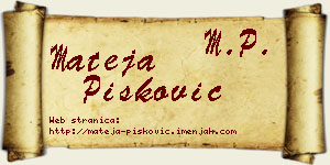 Mateja Pisković vizit kartica